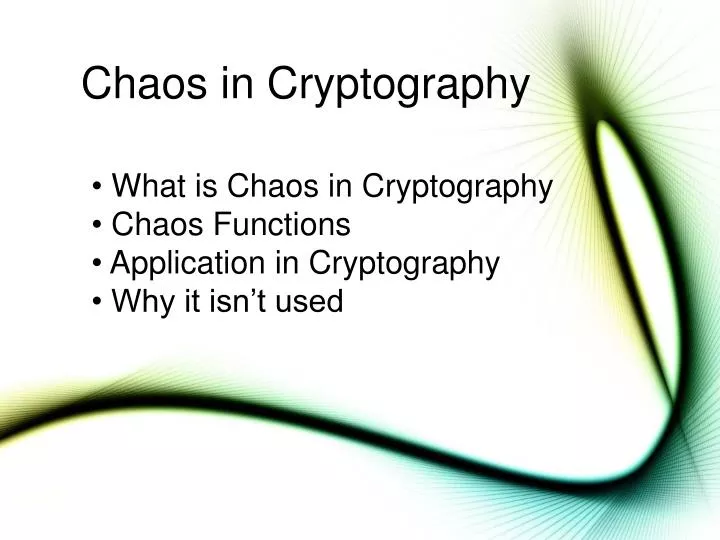 chaos in cryptography