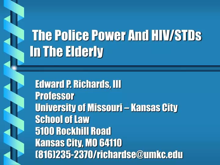 the police power and hiv stds in the elderly