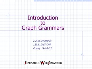 Introduction to Graph Grammars