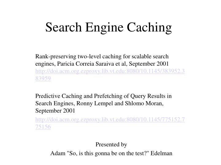 search engine caching