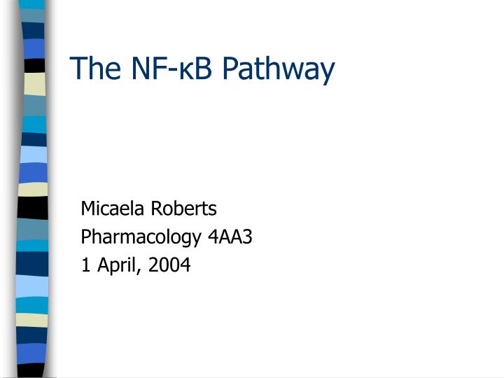 micaela roberts pharmacology 4aa3 1 april 2004