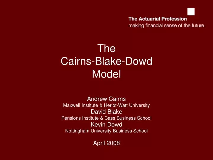 the cairns blake dowd model