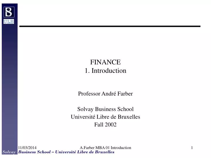 finance 1 introduction