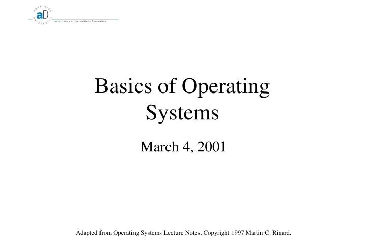 basics of operating systems