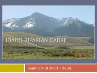 Idaho Riparian Cadre