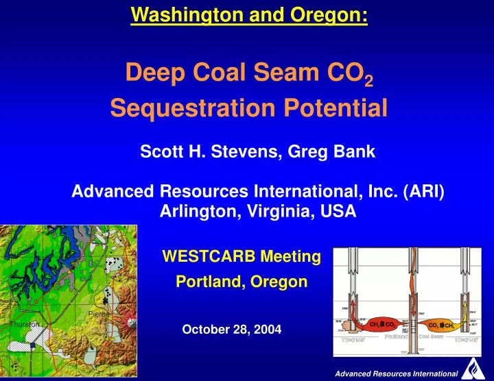 washington and oregon deep coal seam co 2 sequestration potential