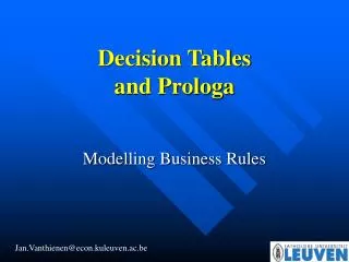 M odelling Business Rules
