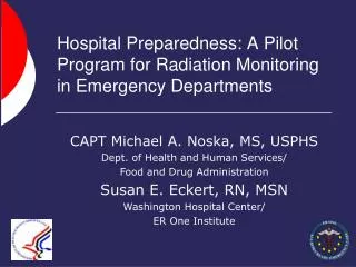 Hospital Preparedness: A Pilot Program for Radiation Monitoring in Emergency Departments
