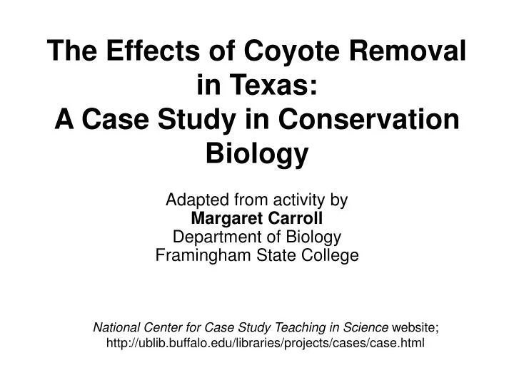 the effects of coyote removal in texas a case study in conservation biology