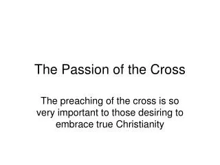 The Passion of the Cross