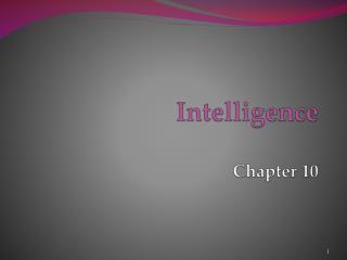 Intelligence Chapter 10