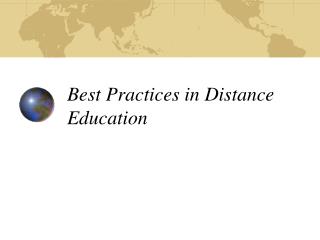 Best Practices in Distance Education
