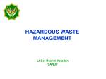 HAZARDOUS WASTE MANAGEMENT - slide 1