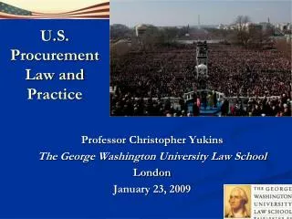 U.S. Procurement Law and Practice