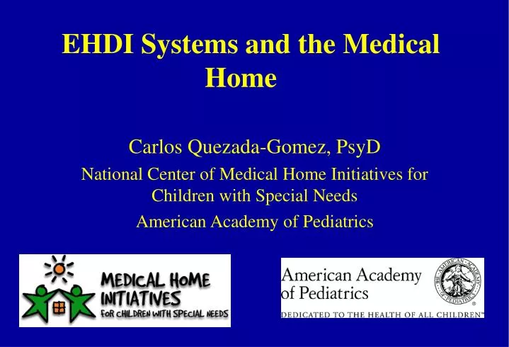 ehdi systems and the medical home