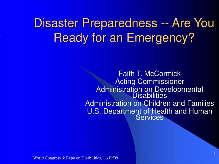 disaster preparedness are you ready for an emergency