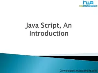Java Script An Introduction