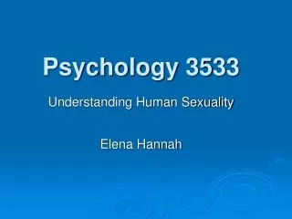 Psychology 3533