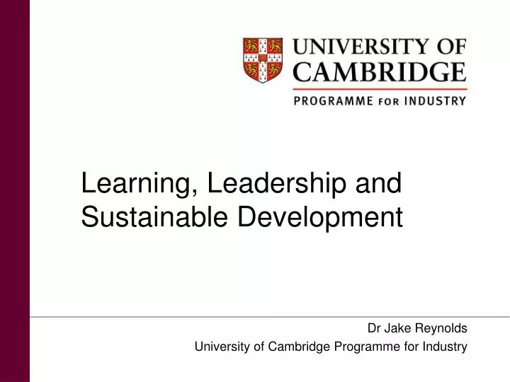learning leadership and sustainable development