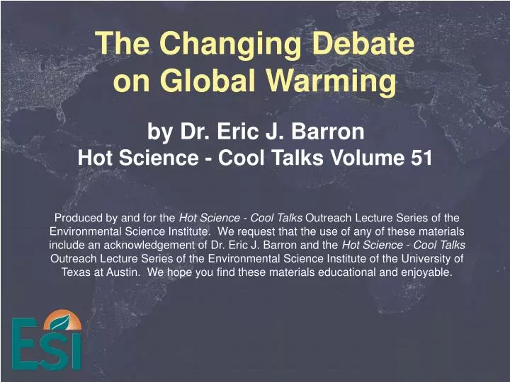 the changing debate on global warming