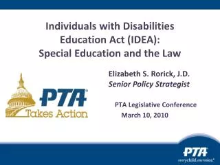 Individuals with Disabilities Education Act (IDEA): Special Education and the Law