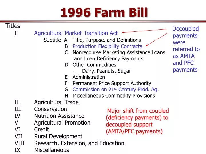 1996 farm bill