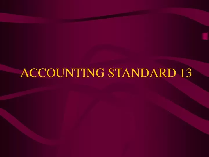 accounting standard 13