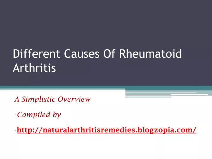 different causes of rheumatoid arthritis