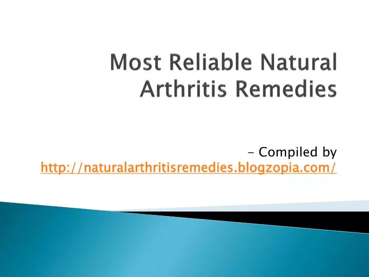 most reliable natural arthritis remedies