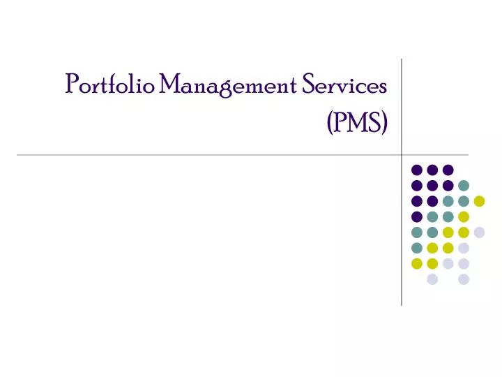 portfolio management services pms