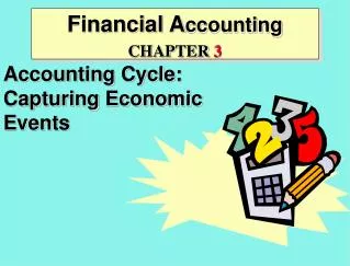 Financial A ccounting CHAPTER 3 Accounting Cycle: Capturing Economic Events