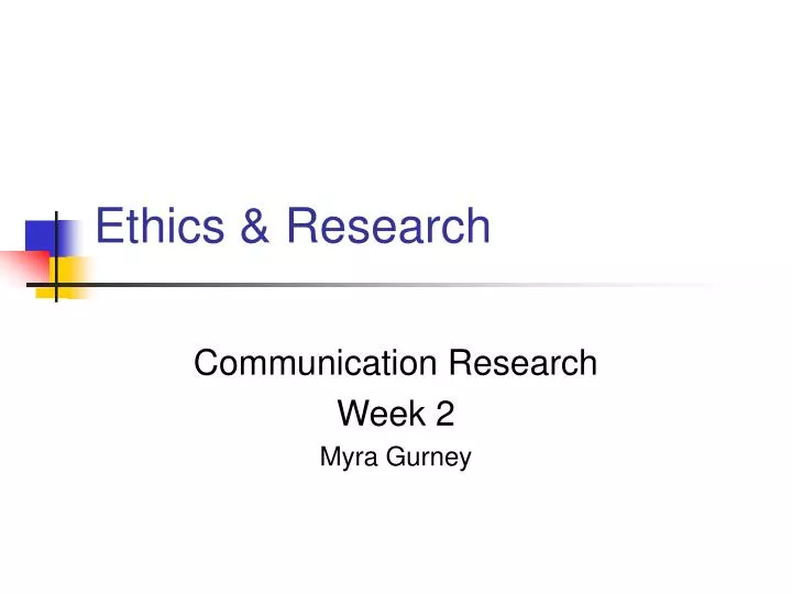 ethics research