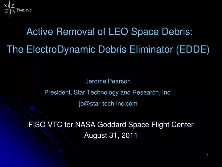 fiso vtc for nasa goddard space flight center august 31 2011