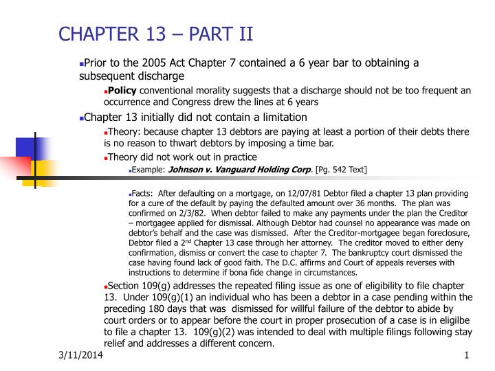 chapter 13 part ii