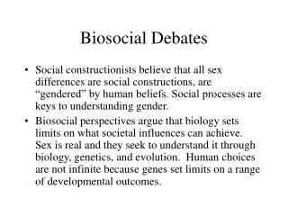 Biosocial Debates