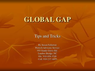 GLOBAL GAP