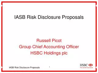 IASB Risk Disclosure Proposals
