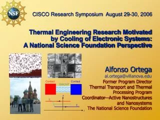 Thermal Engineering Research Motivated by Cooling of Electronic Systems: A National Science Foundation Perspective
