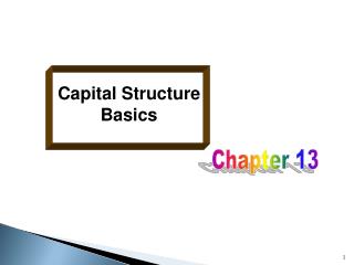 Capital Structure Basics