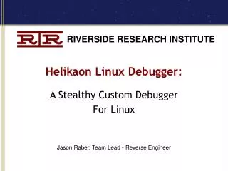 Helikaon Linux Debugger: