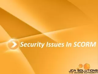 Security Issues In SCORM