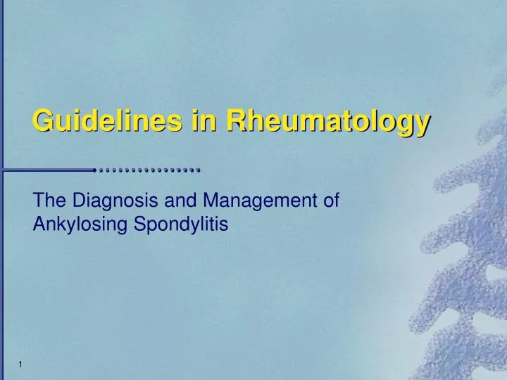 guidelines in rheumatology