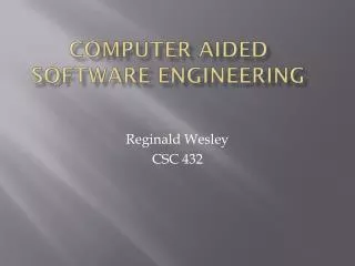 Computer aided Software Engineering