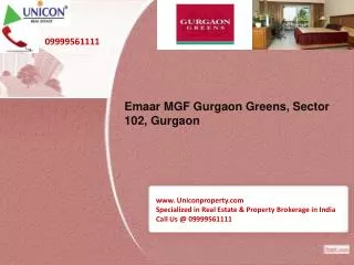 Gurgaon Greens | 09999561111 | Emaar MGF Gurgaon Greens