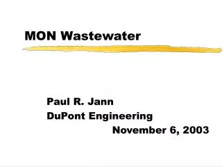 MON Wastewater