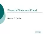 Financial Statement Fraud - slide 1