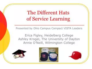 The Different Hats of Service Learning