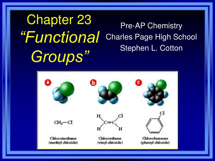 chapter 23 functional groups