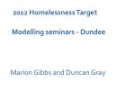 2012 Homelessness Target - slide 1