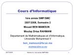 Cours d’Informatique - slide 1